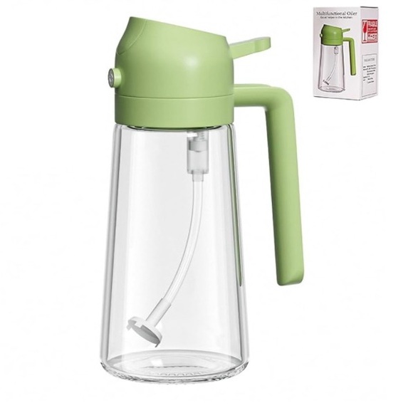 Green Oil Dispenser with Handle - Picture 1 of 6